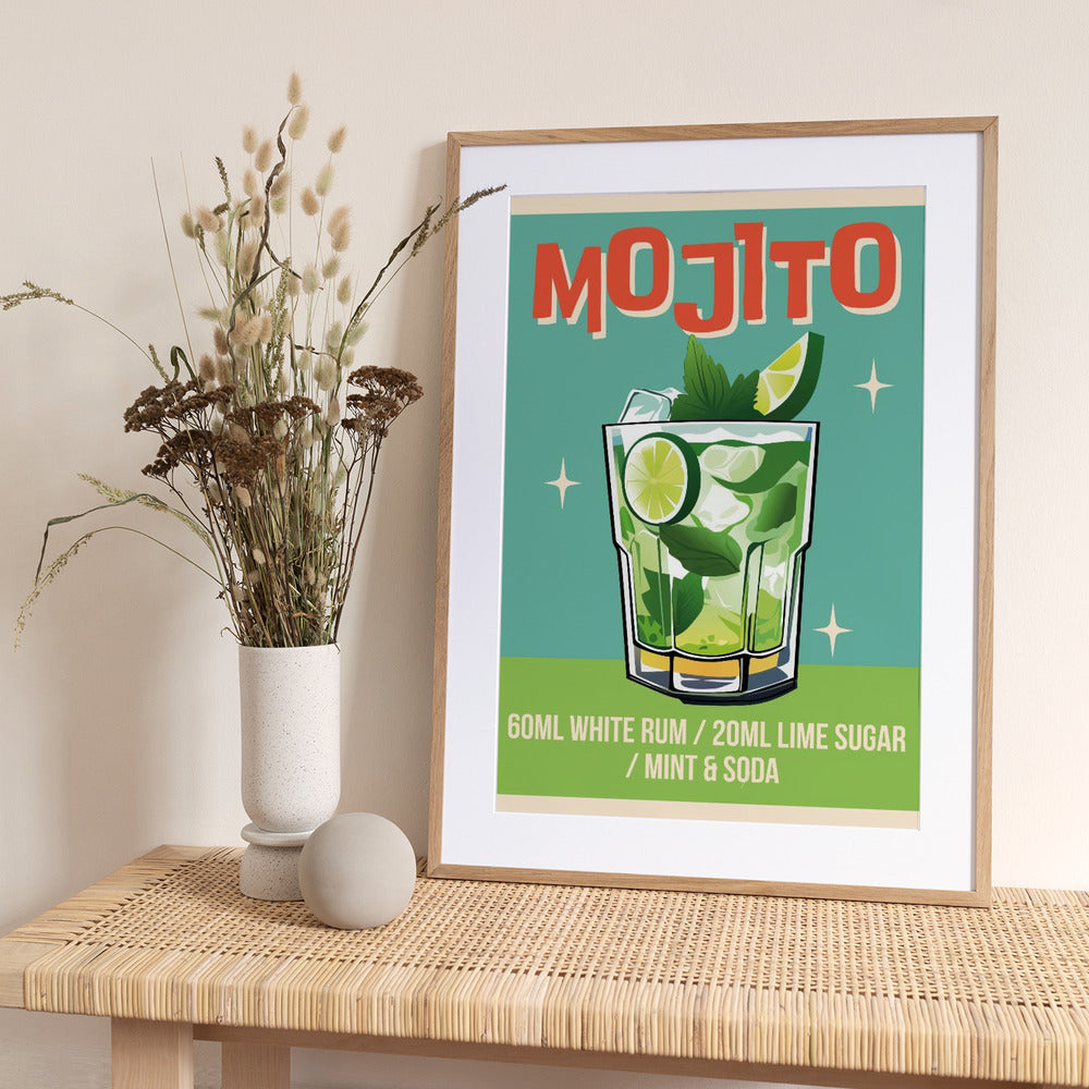 Mojito Cocktail - Art Print by WallChart Art Studio