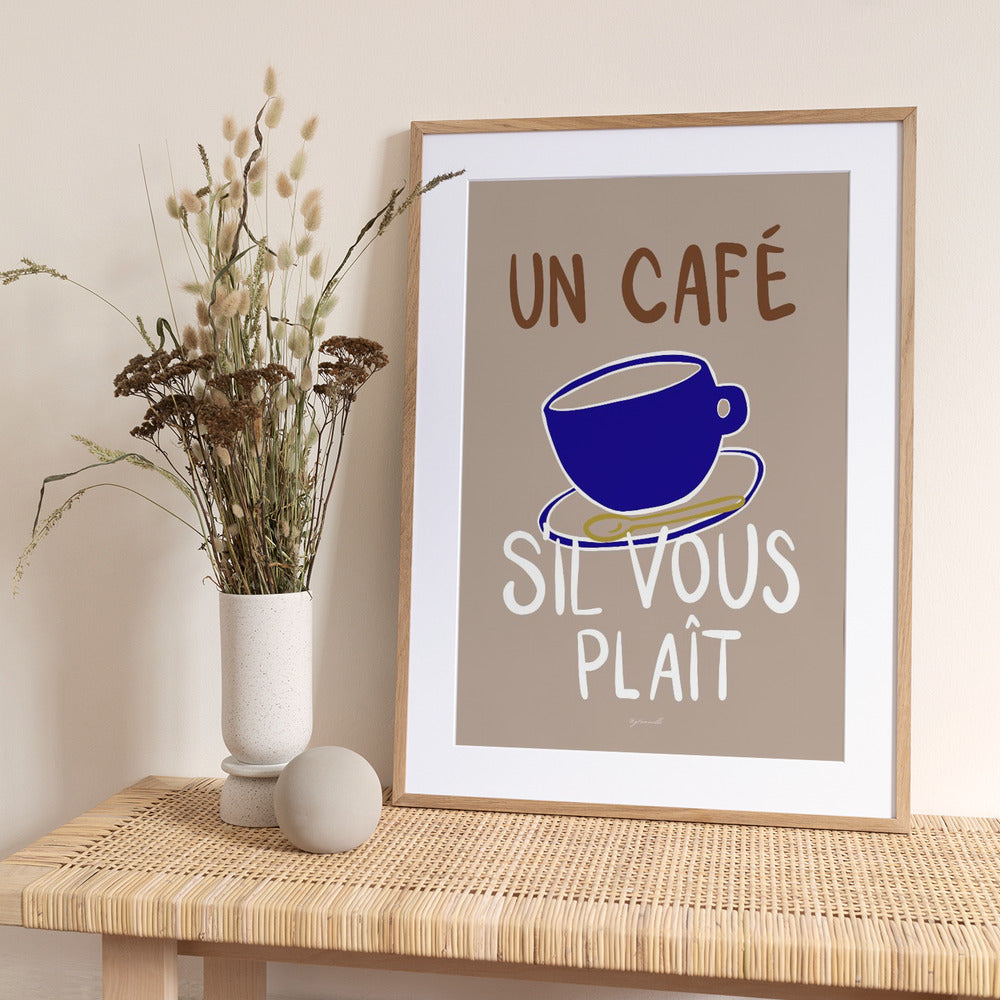 Un café - Art Print by ByKammille