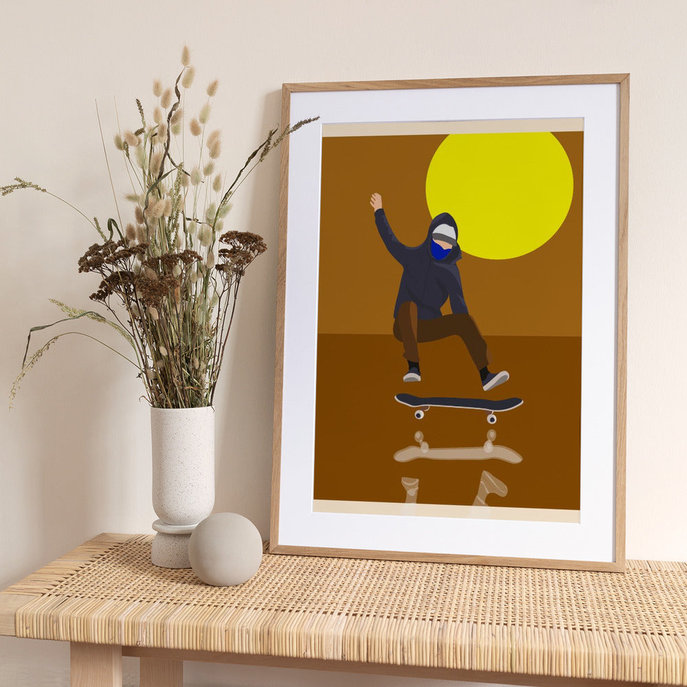 Skateboarder - Art Print by WallChart Art Studio
