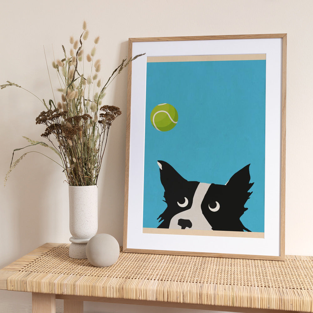 Dog &amp; Ball - Art Print by WallChart Art Studio