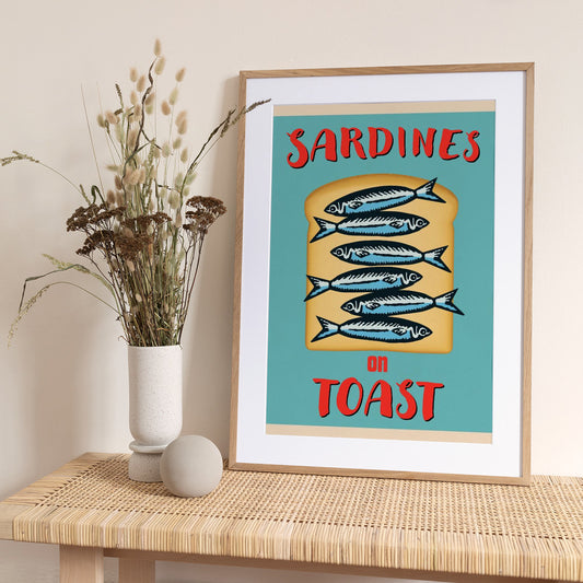 Sardines On Toast - Art Print by WallChart Art Studio