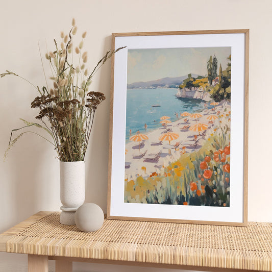 Sunny Beach Day - Art Print by Melloi Art Prints