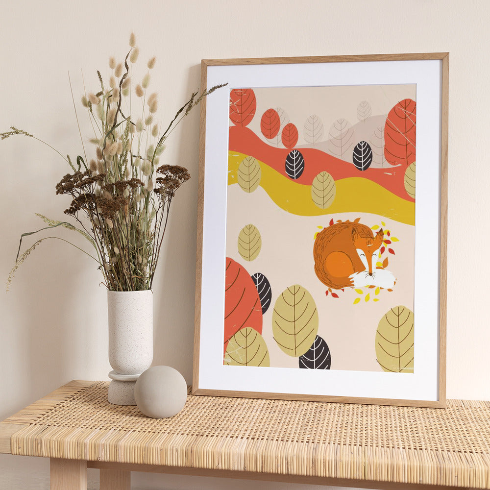 Sleeping Fox - Art Print by Nicholas