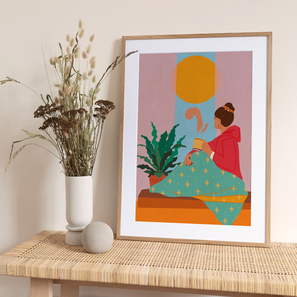 Girl Looking Out of Window 2 - Art Print by WallChart Art Studio