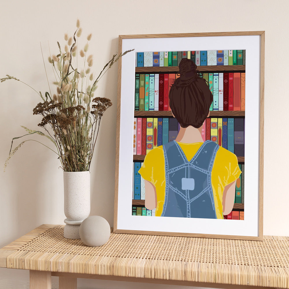 I Love Books - Art Print by WallChart Art Studio