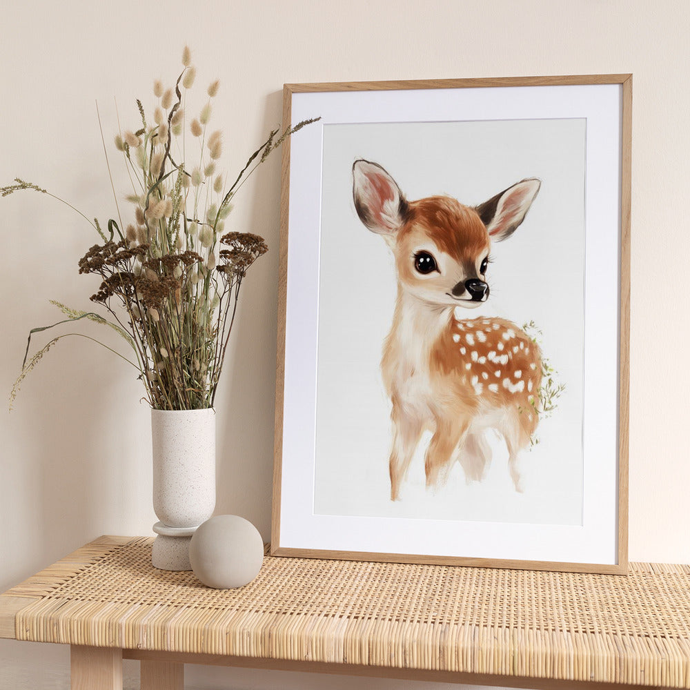 Fawn&#039;s Gentle Stare - Art Print by Treechild