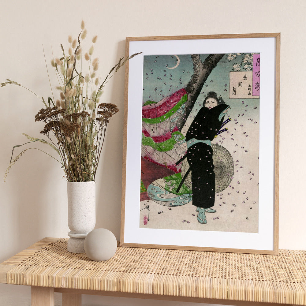 Japanese Woman, the Moon of Shinobugaoka (1904) - Art Print by Yoshitoshi Tsukioka