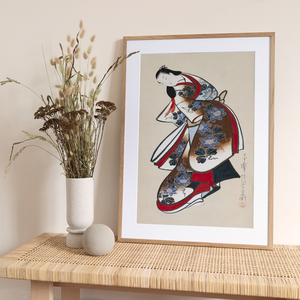 Japanese Women (1700s) Vintage Painting - Art Print by Kaigetsudo Doshin