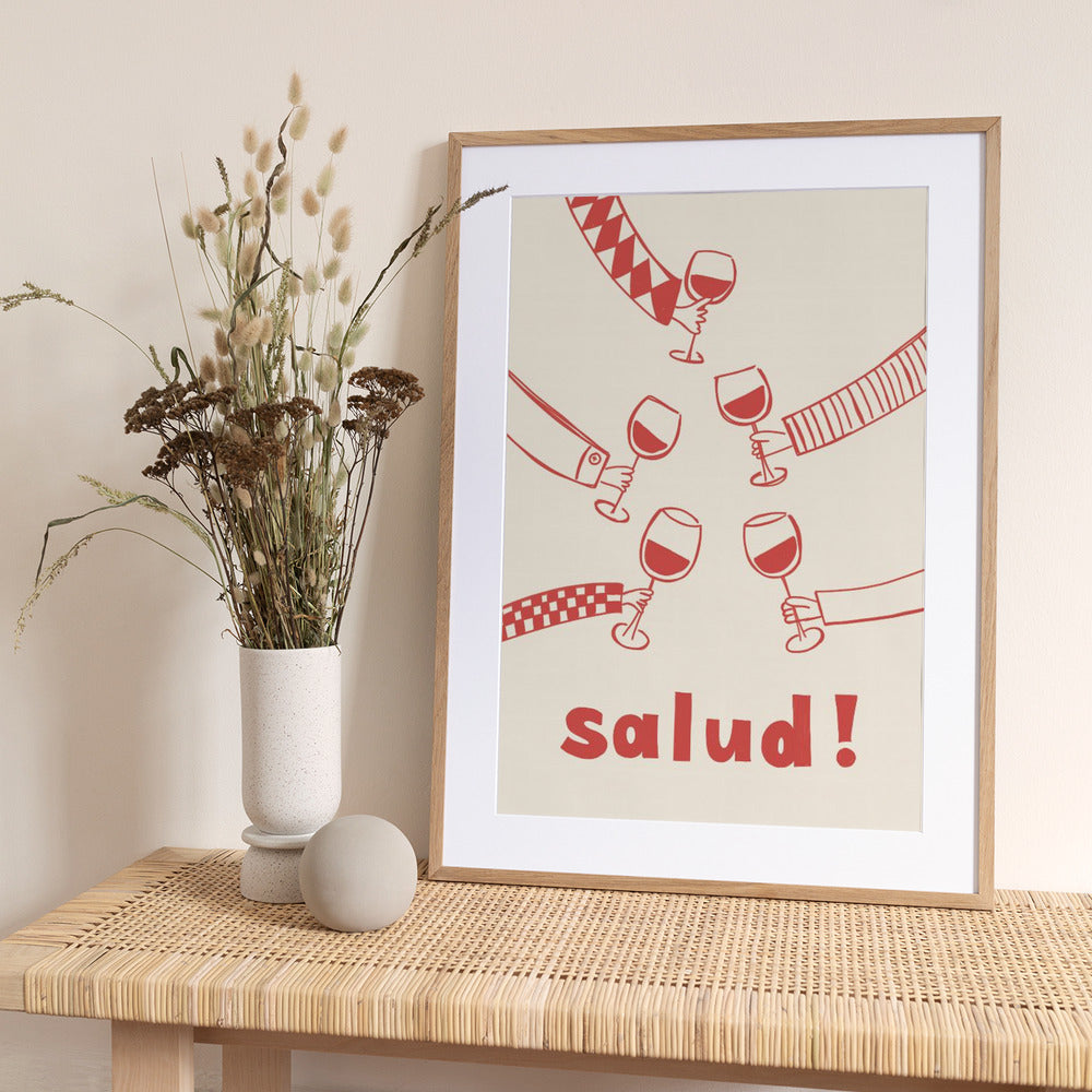 Salud! Wine Party with Friends - Art Print by Rio Soléy