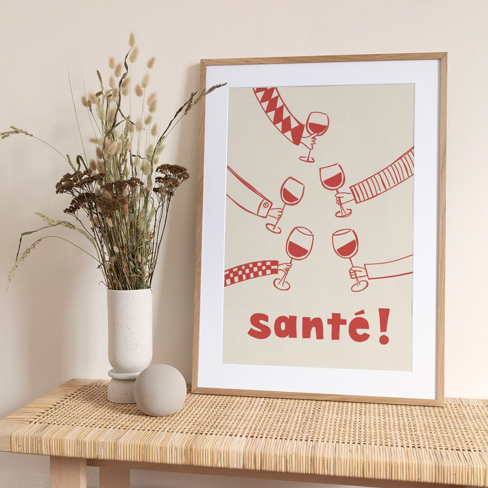 Santé! Wine Party with Friends - Art Print by Rio Soléy