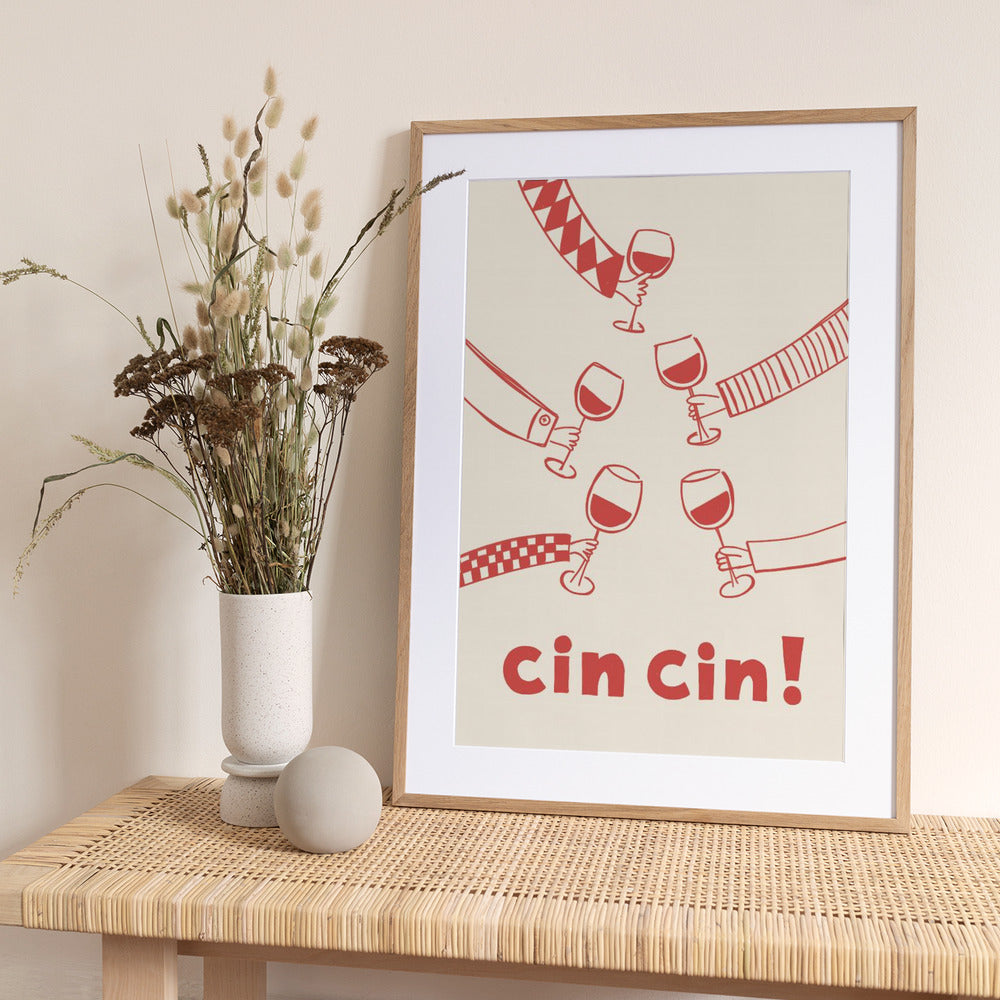 Cin cin! Wine Party with Friends - Art Print by Rio Soléy