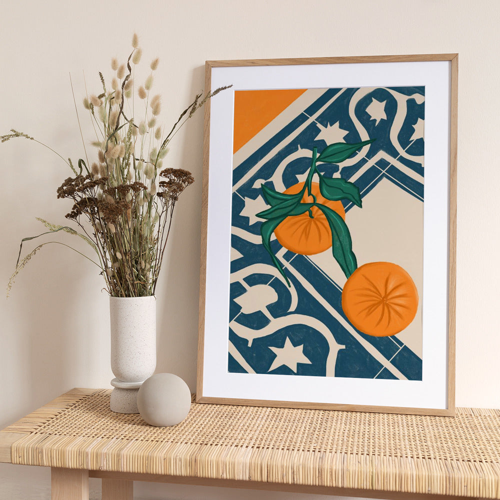 SUMMER MANDARINS - Art Print by Gulcihan Ozguc