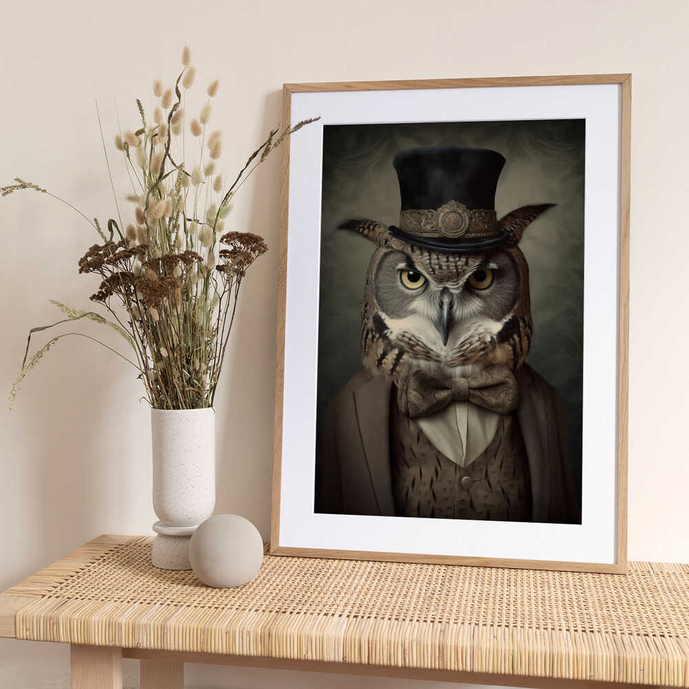 Owl Portrait - Art Print by Andreas Magnusson