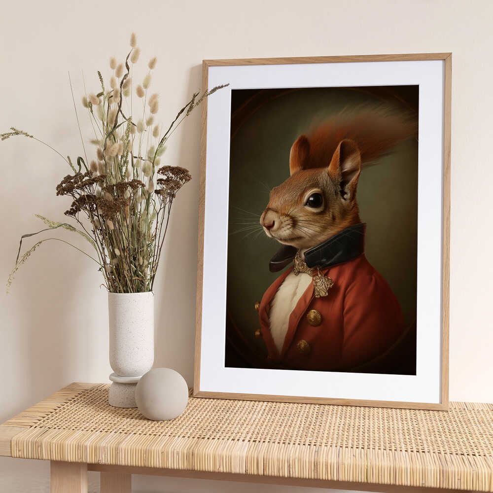Squirrel Portrait - Art Print by Andreas Magnusson
