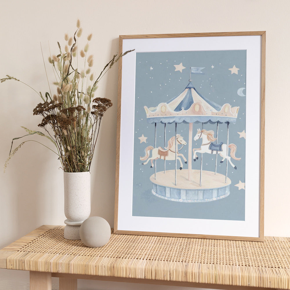 Dreamy Carousel Ride - Art Print by Treechild