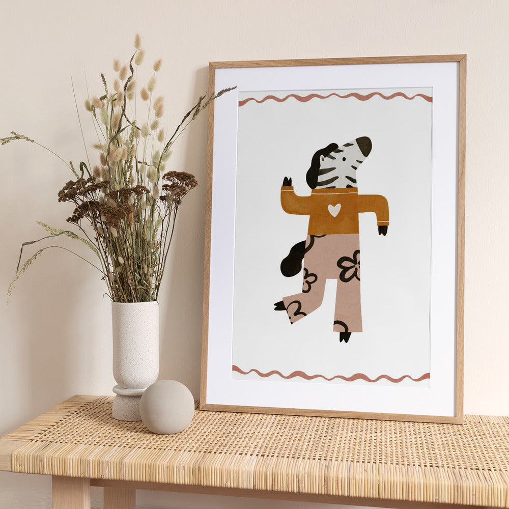 Zebra Groove - Art Print by Treechild