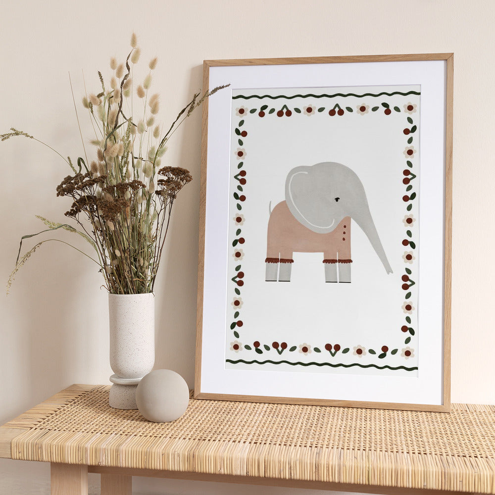 Elephant Elegance - Art Print by Treechild