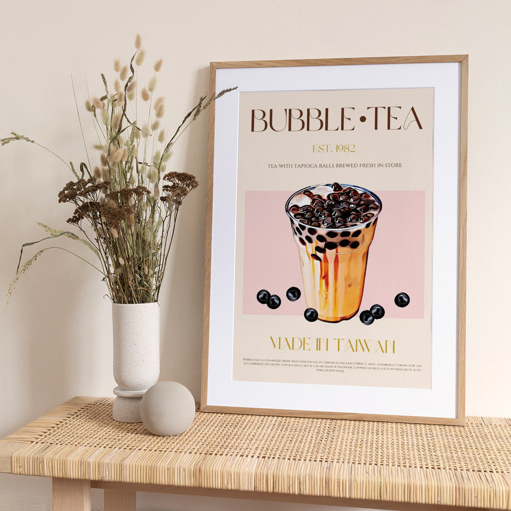 Taiwanese Bubble Tea - Art Print by Nazma Khokhar