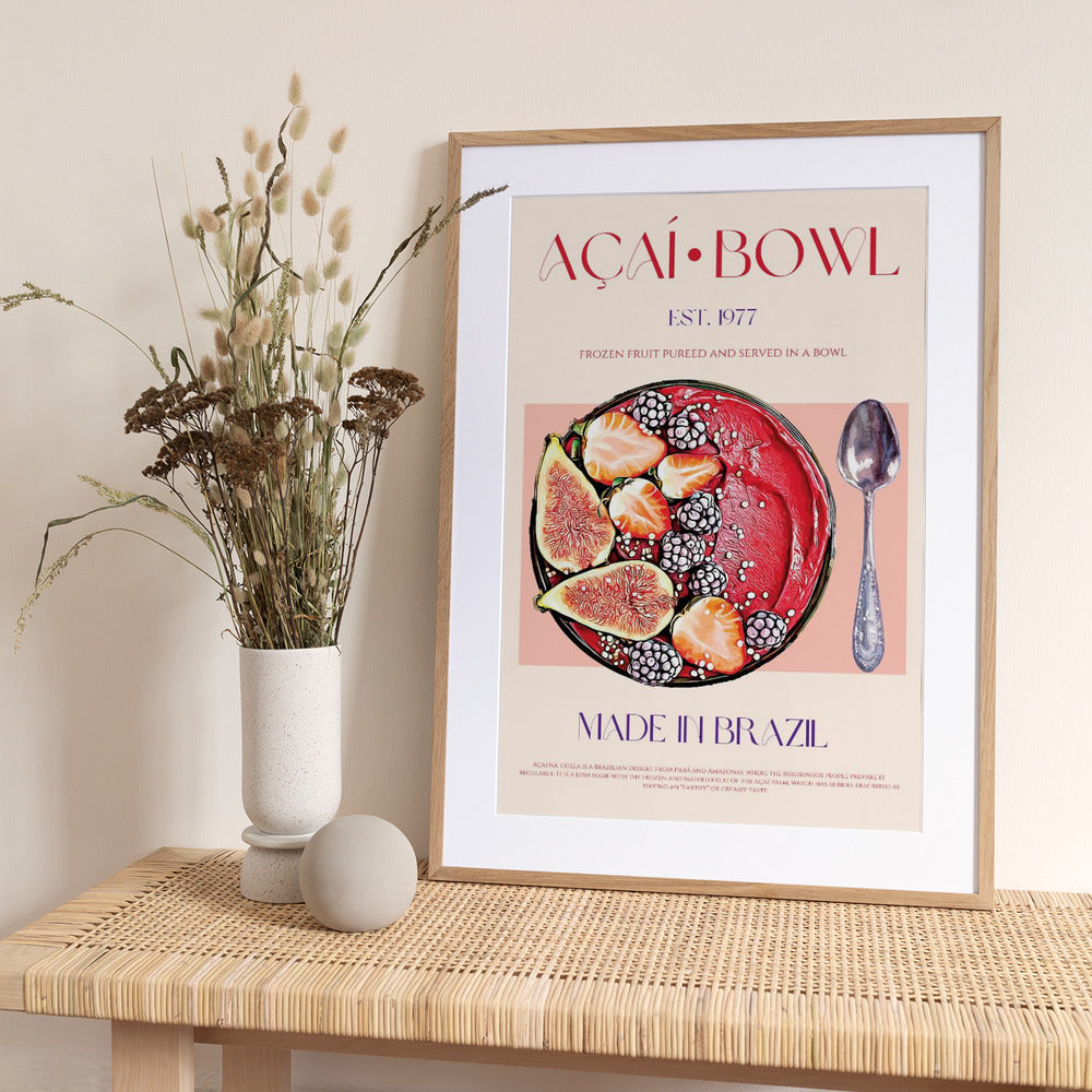 Acai Bowl - Art Print by Nazma Khokhar