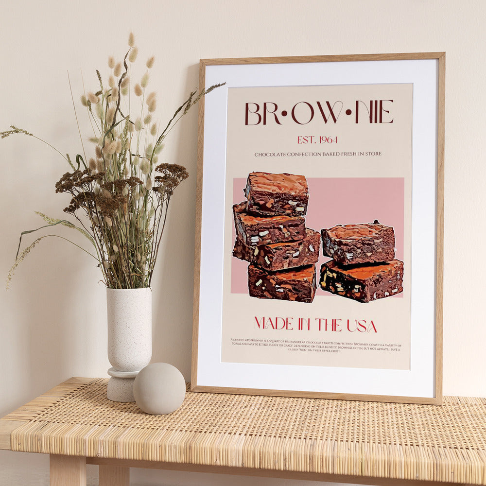 Choco Brownies Delight - Art Print by Nazma Khokhar