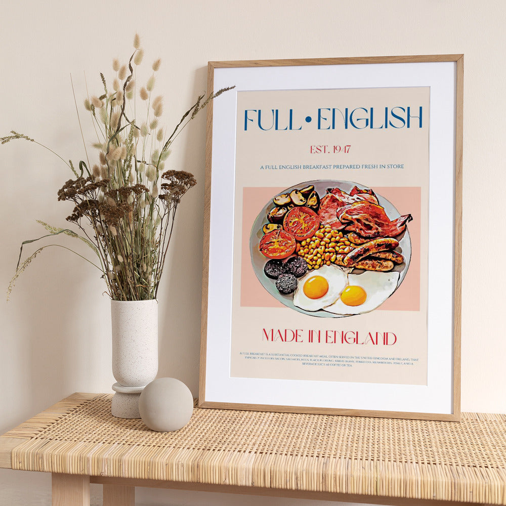 Traditional Full English Breakfast - Art Print by Nazma Khokhar