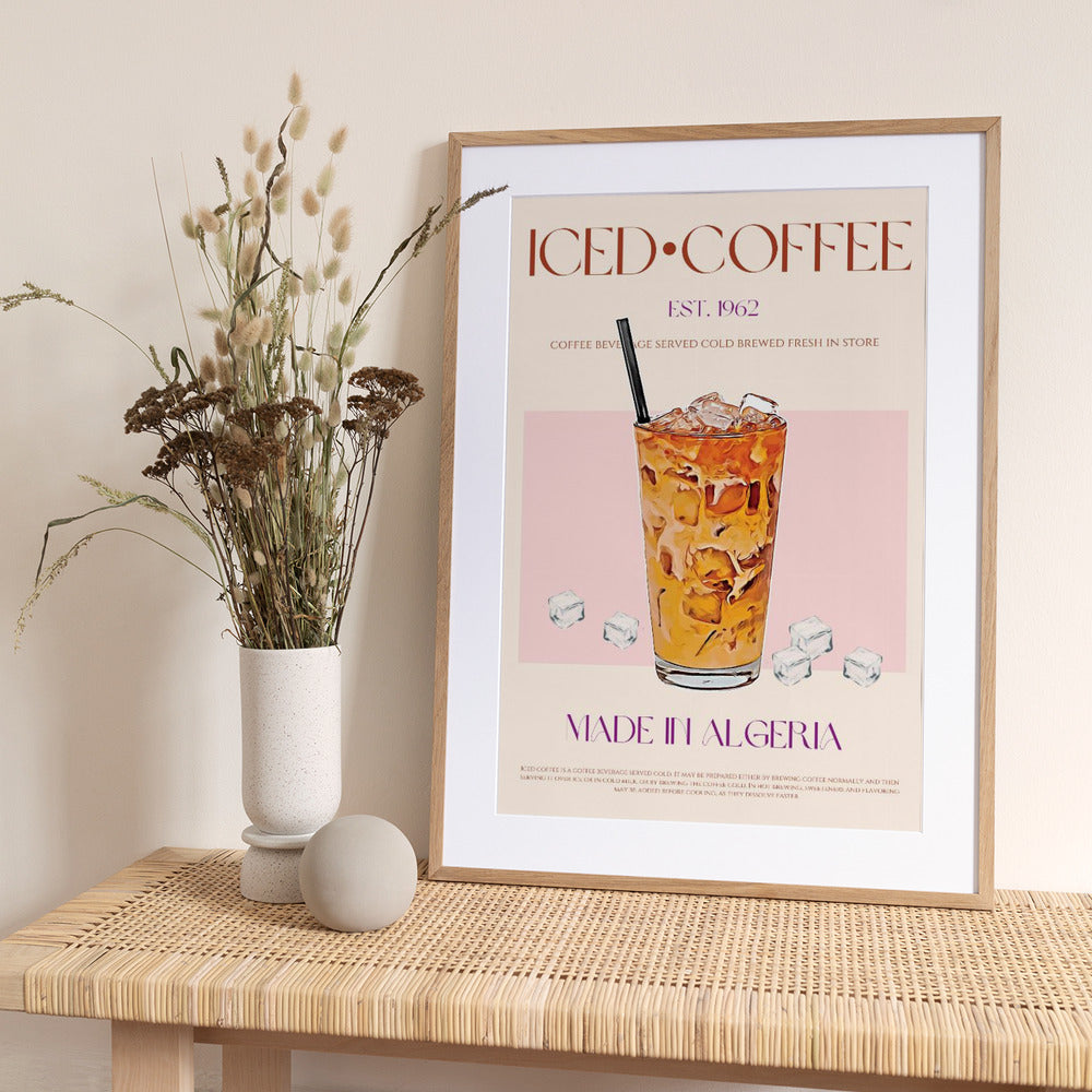 Refreshing Glass of Iced Coffee - Art Print by Nazma Khokhar
