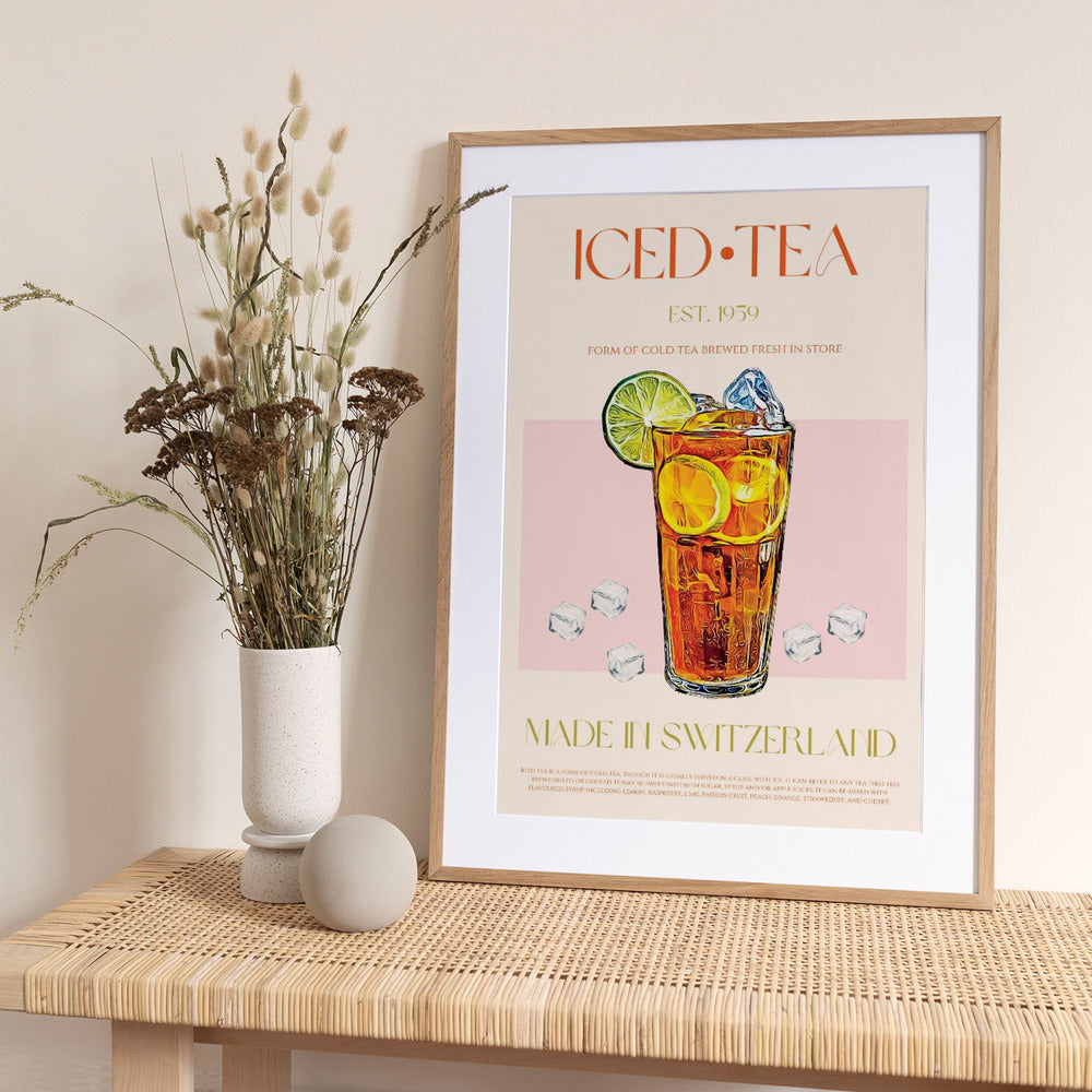 Refreshing Glass of Iced Tea - Art Print by Nazma Khokhar