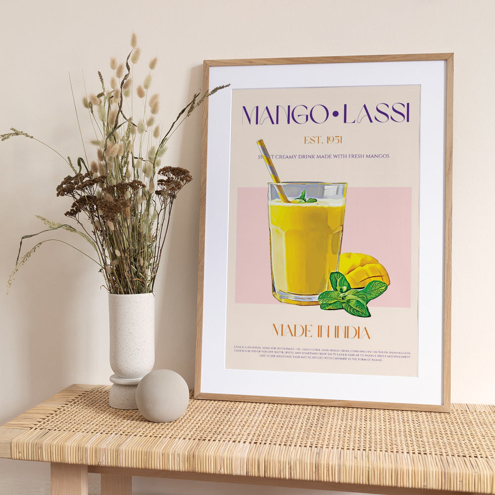 Mango Lassi Delight - Art Print by Nazma Khokhar