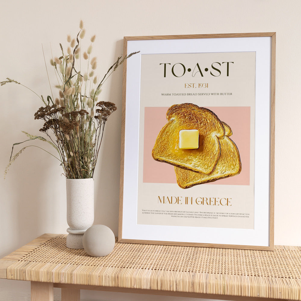 Toast Print - Art Print by Nazma Khokhar