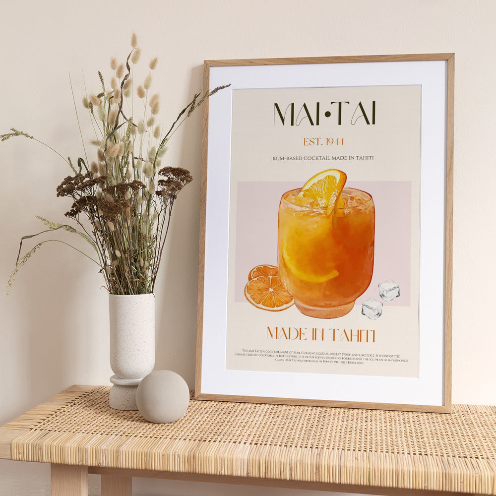 Orange Bliss Drink - Art Print by Nazma Khokhar