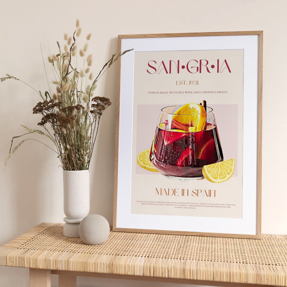A Glass Filled With Red Wine - Art Print by Nazma Khokhar