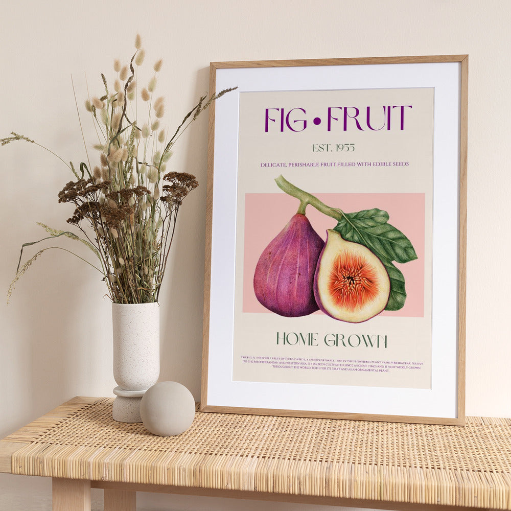 Vintage Fig Delight - Art Print by Nazma Khokhar