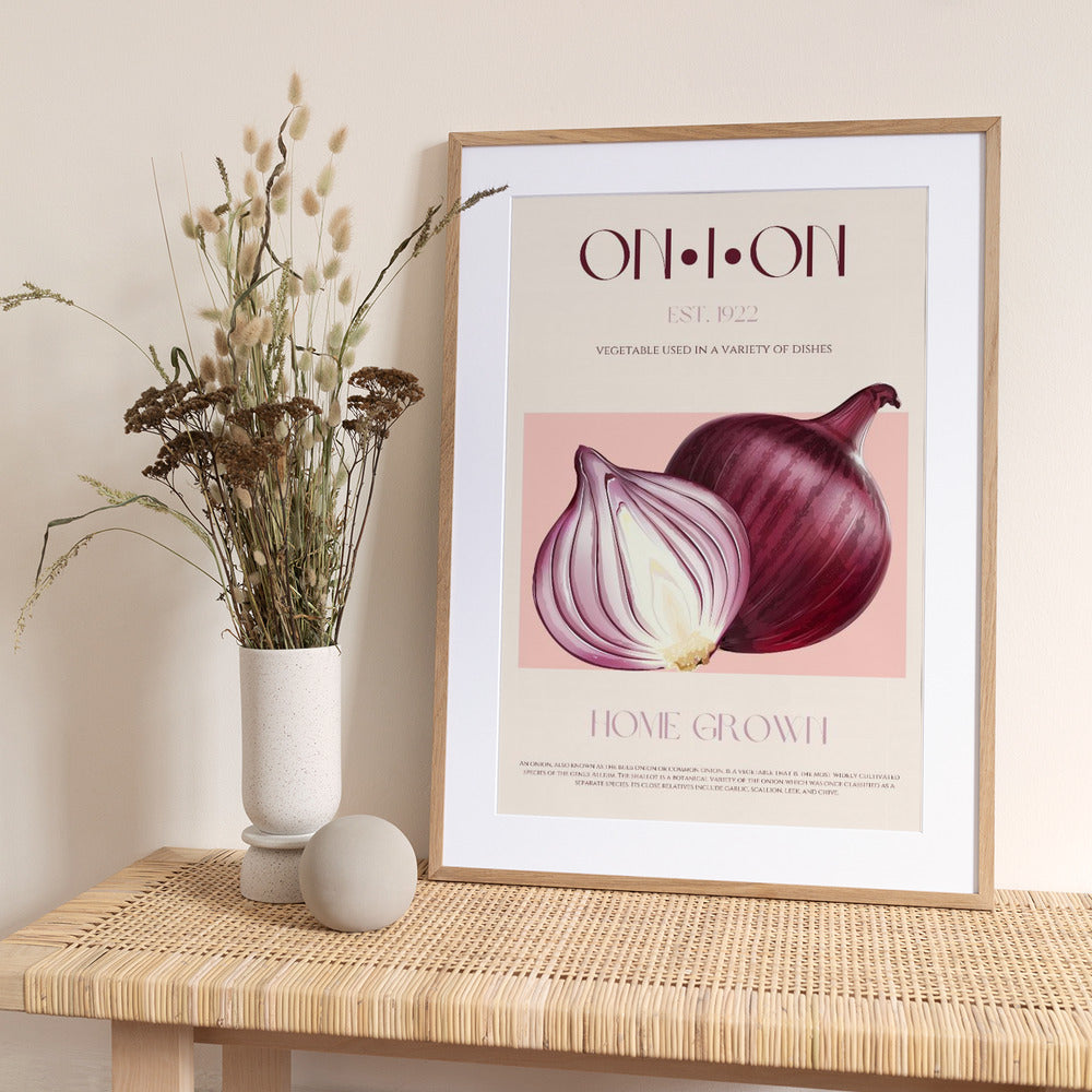 Onion Elegance - Art Print by Nazma Khokhar