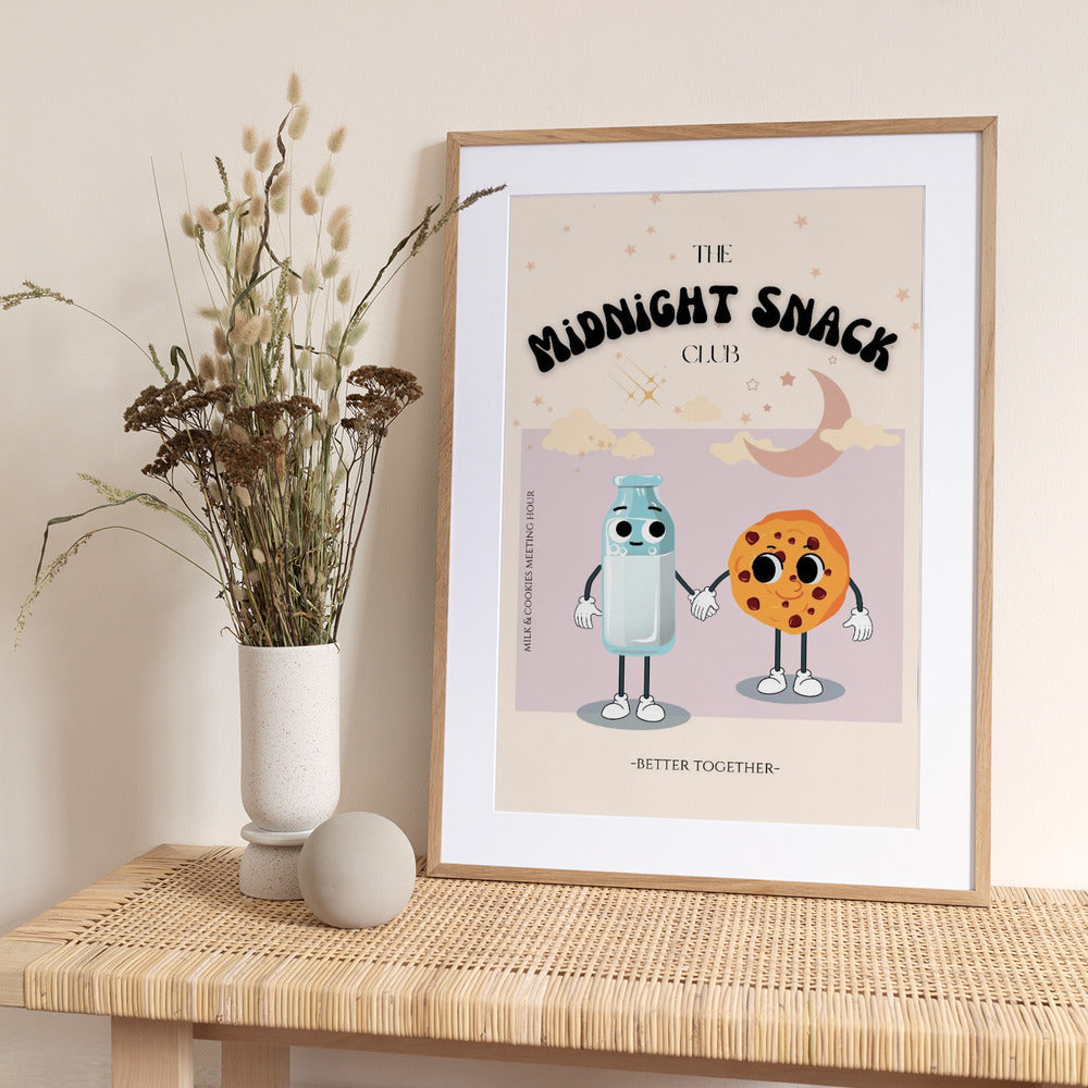Milk &amp;amp; Cookie Duo - Art Print by Nazma Khokhar