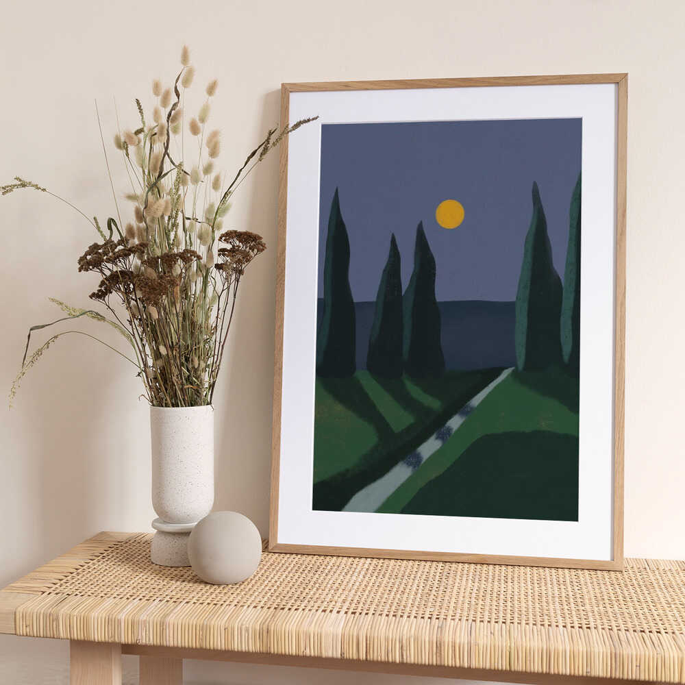 Moonlight shadow - Art Print by Little Dean