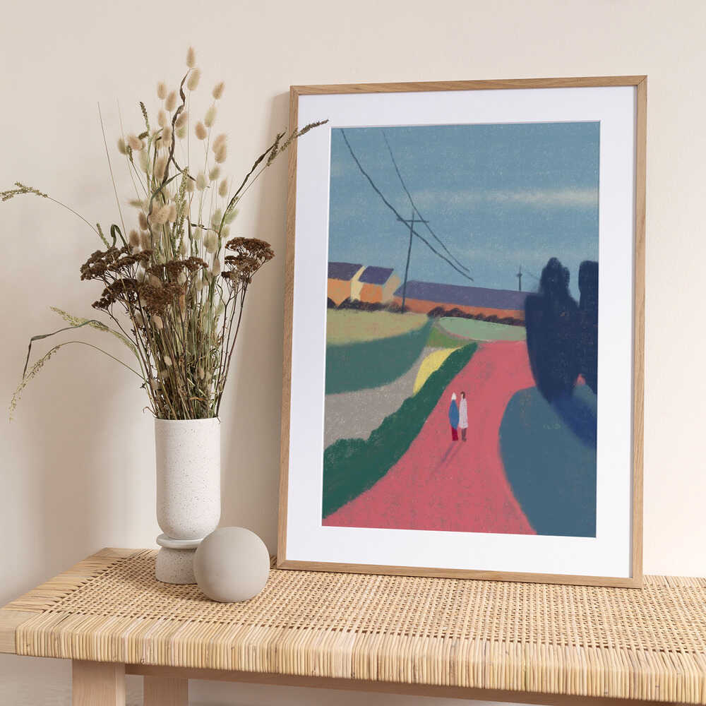 Impressionist Colorful Landscape - Art Print by Little Dean