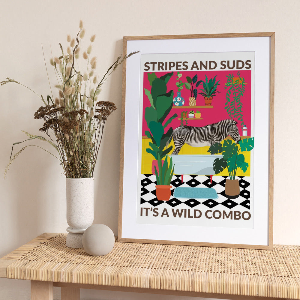 Stripes and Suds by WallChart Art Studio