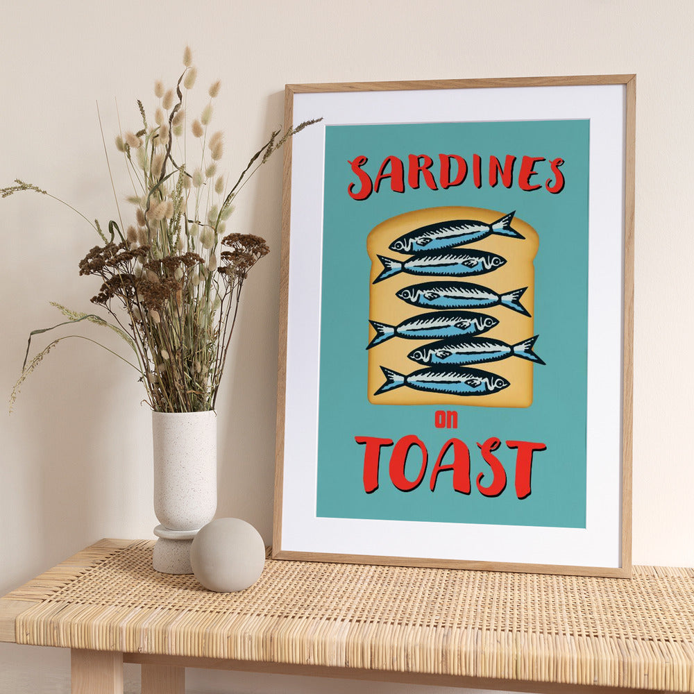 Sardines On Toast 2 - Art Print by WallChart Art Studio