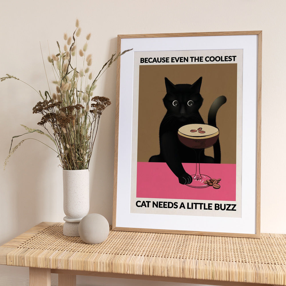 Cat & Espresso - Art Print by WallChart Art Studio