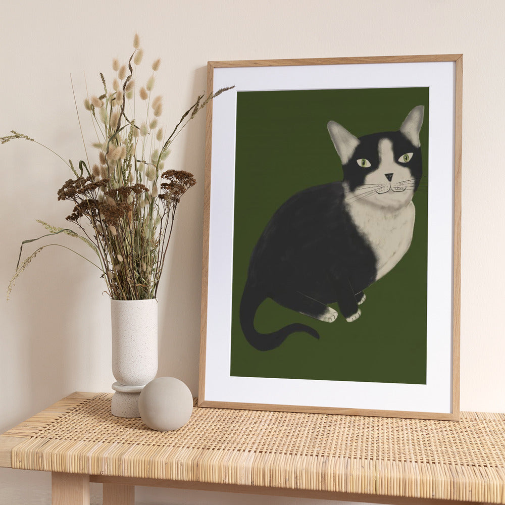 Mr Tuxedo Cat - Art Print by Sharyn Bursic