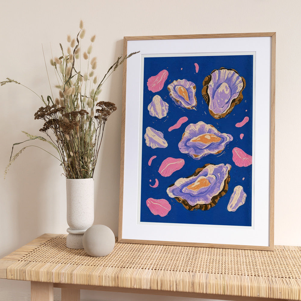 Oysters in Orbit - Art Print by THE MIUUS STUDIO