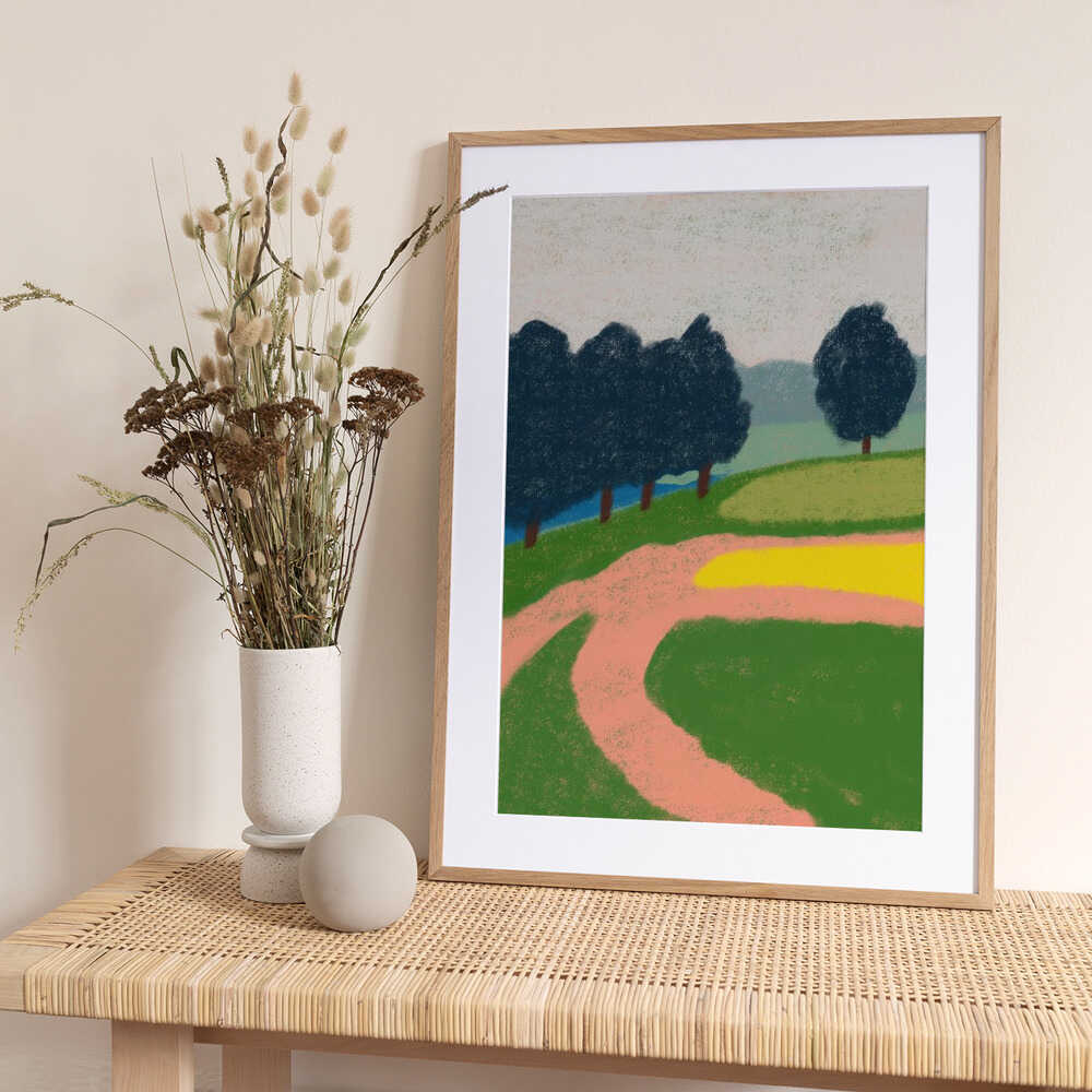 Country side plein air - Art Print by Little Dean