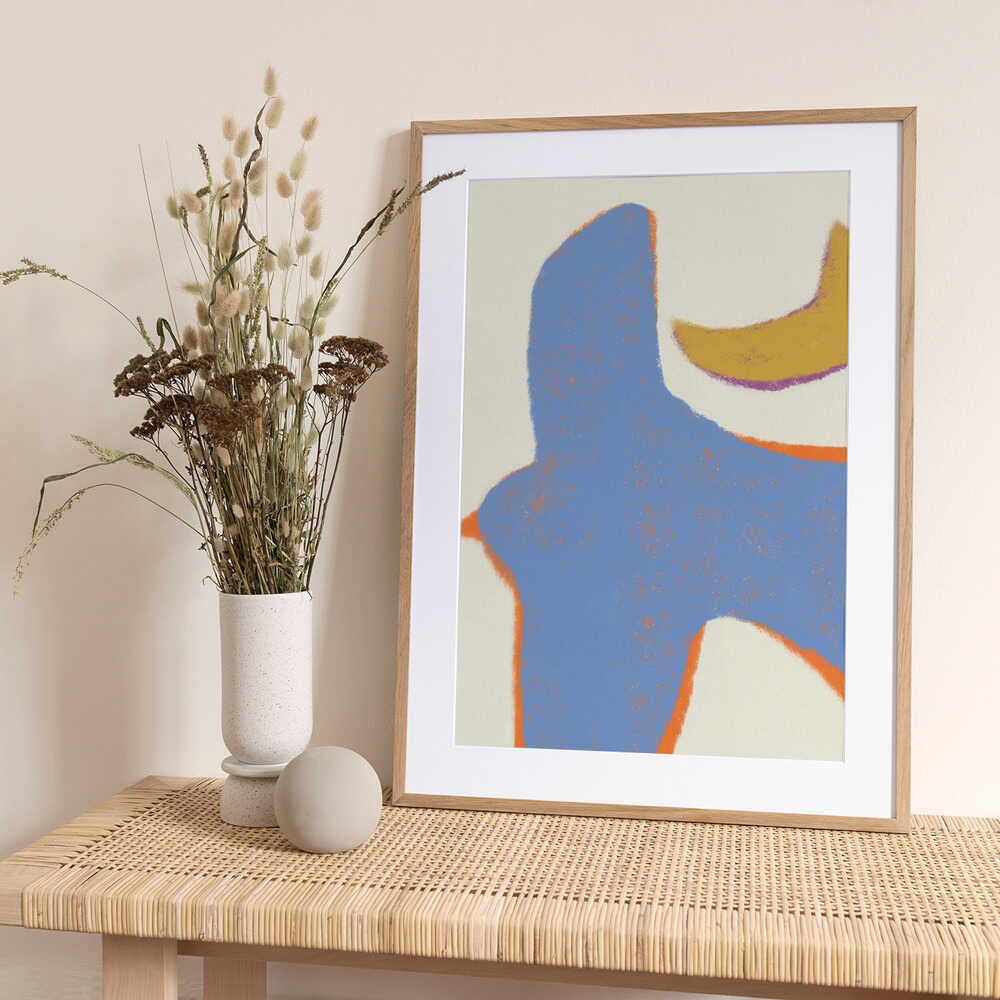 Organic pastel shape arrangement - Art Print by Little Dean