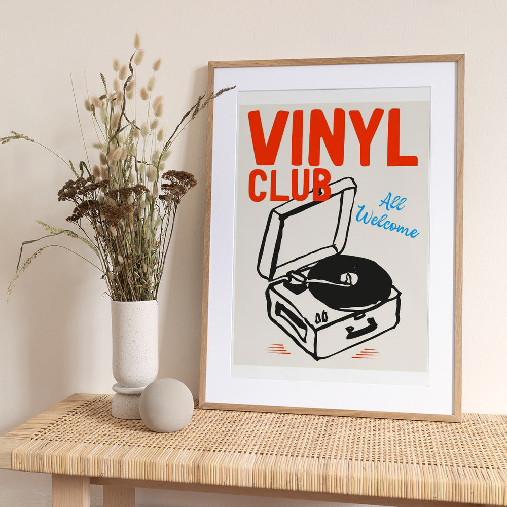 Vinyl Club Art Poster.png - Art Print by WallChart Art Studio