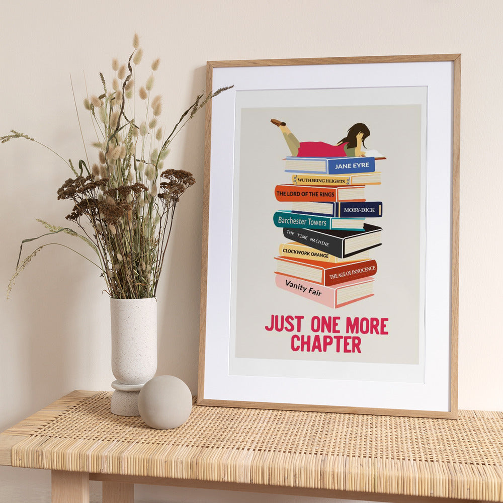 Just One More Chapter.png - Art Print by WallChart Art Studio