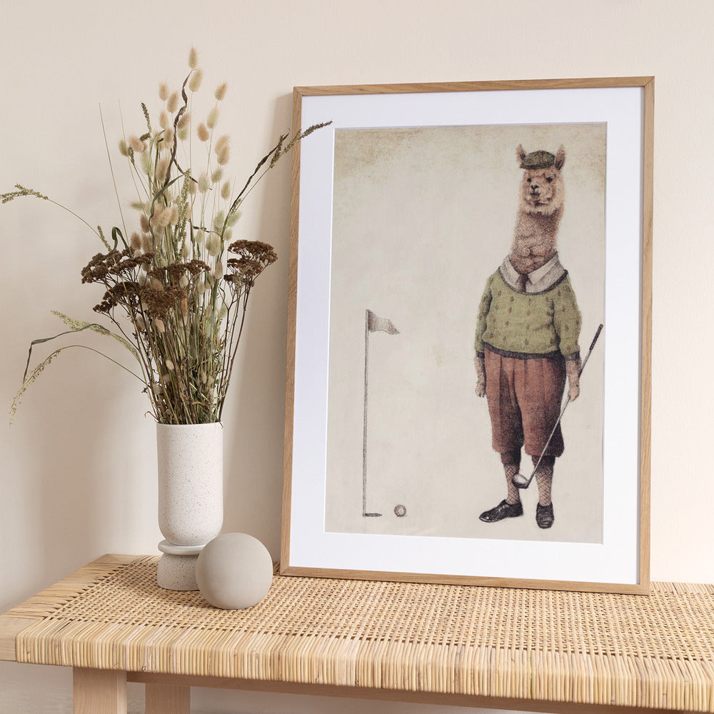 Alpaca Golf Club - Art Print by Mike Koubou