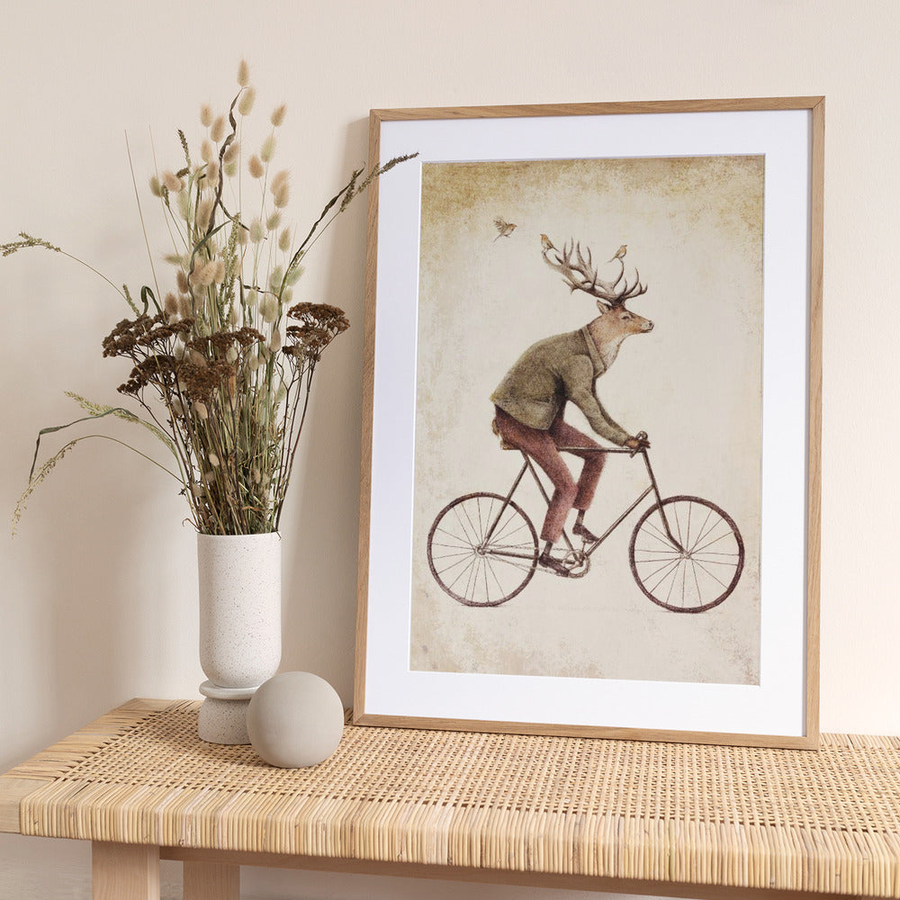 Even a Gentleman rides - Art Print by Mike Koubou