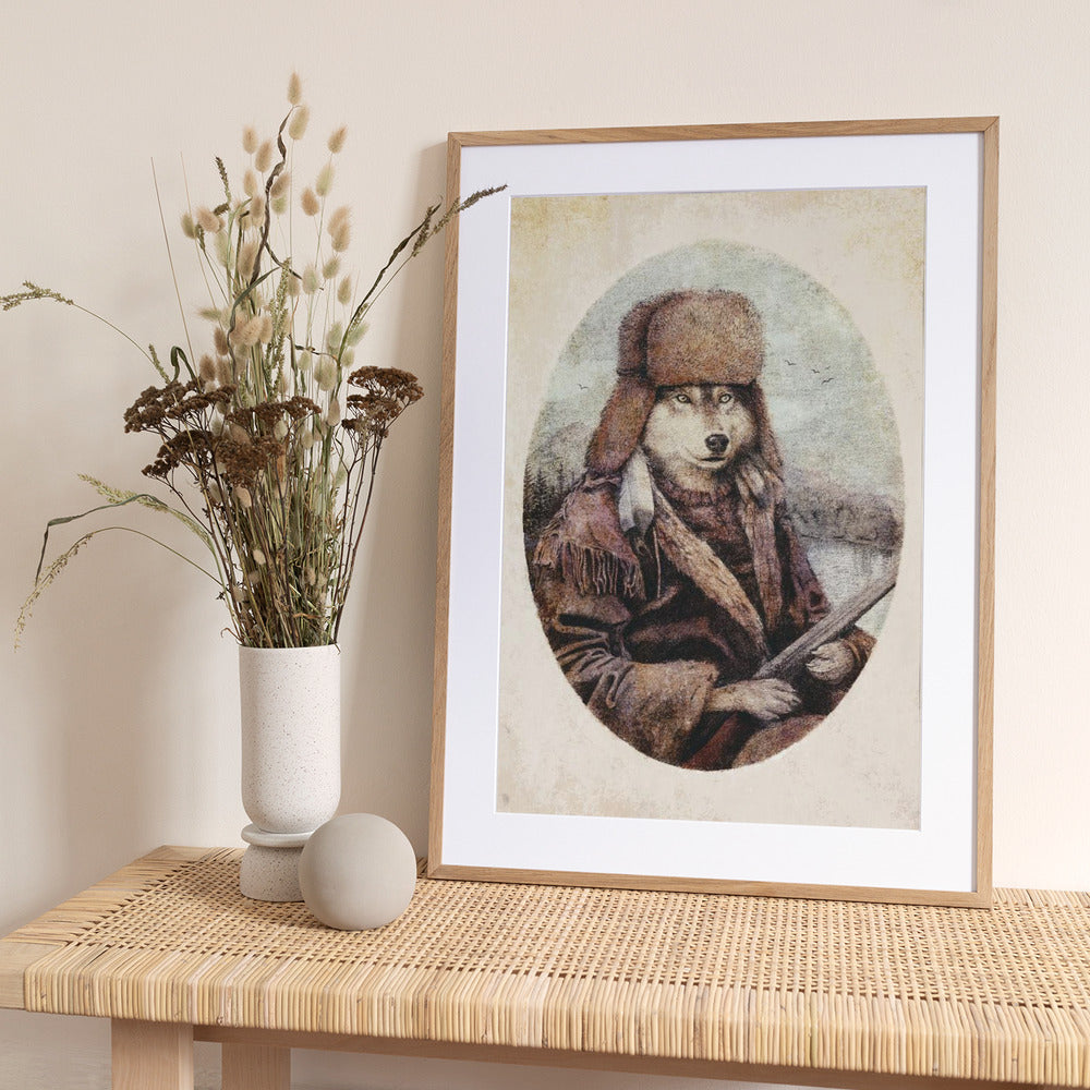 The Huntsman Wolf - Art Print by Mike Koubou