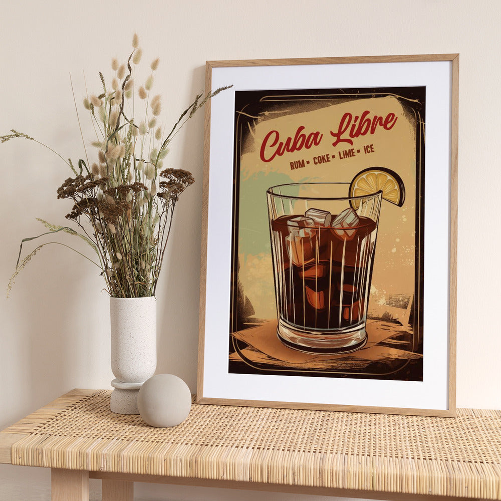 Cuba Libre Cocktail - Art Print by Andreas Magnusson