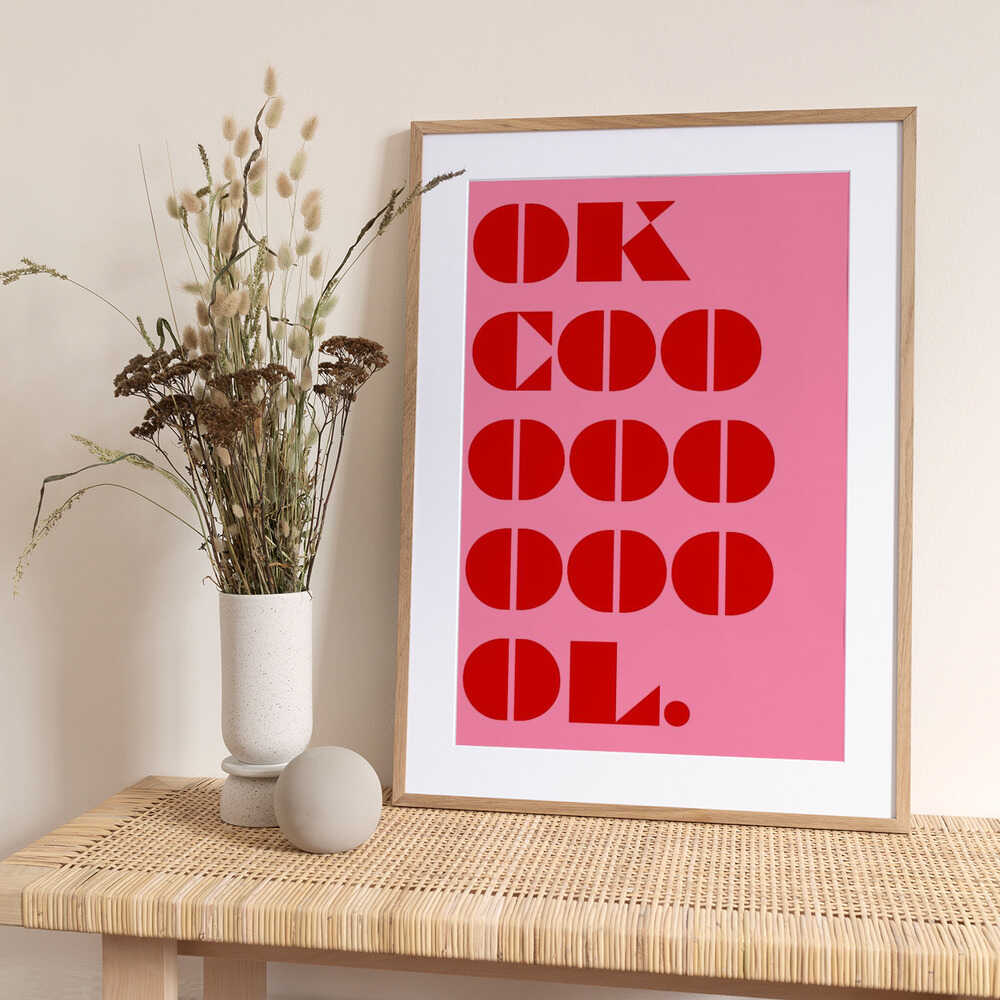 Bold Geometric Message - Art Print by Athene Fritsch